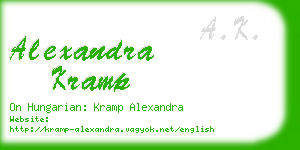 alexandra kramp business card